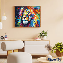Charger l&#39;image dans la galerie, Lion Coloré Abstrait