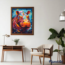 Charger l'image dans la galerie, Hippopotame Coloré Abstrait
