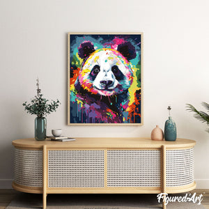 Panda Coloré Abstrait