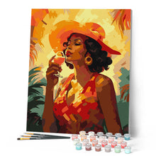 Charger l'image dans la galerie, Femme buvant un verre Art Déco