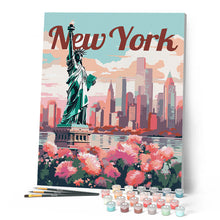 Charger l'image dans la galerie, Affiche de voyage New York en fleurs
