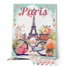 Charger l'image dans la galerie, Affiche de voyage Paris en fleurs