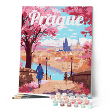 Charger l'image dans la galerie, Affiche de voyage Prague en fleurs