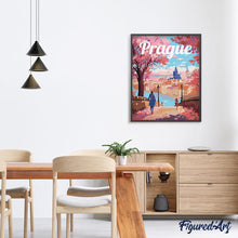 Charger l'image dans la galerie, Affiche de voyage Prague en fleurs