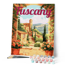 Charger l'image dans la galerie, Affiche de voyage Toscane en fleurs