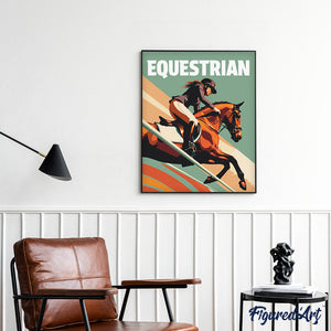 Affiche sportive Equitation