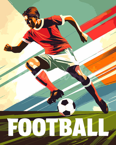 Peinture par numéros Figured'Art Affiche sportive Football