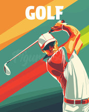 Charger l&#39;image dans la galerie, Peinture par numéros Figured&#39;Art Affiche sportive Golf