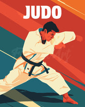 Charger l&#39;image dans la galerie, Peinture par numéros Figured&#39;Art Affiche sportive Judo