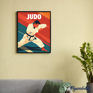 Affiche sportive Judo