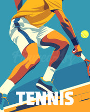 Charger l&#39;image dans la galerie, Peinture par numéros Figured&#39;Art Affiche sportive Tennis