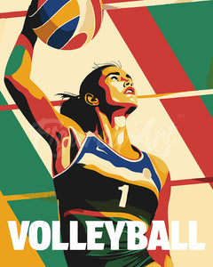 Peinture par numéros Figured'Art Affiche sportive Volley