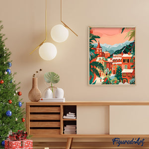 Paysage de Ville Festive