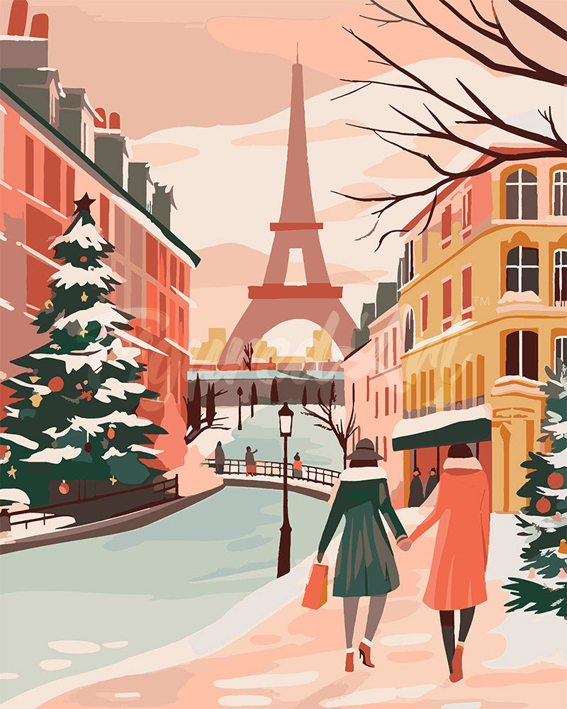 Peinture par numéros Figured'Art Vacances Parisiennes en Hiver