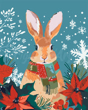 Charger l&#39;image dans la galerie, Peinture par numéros Figured&#39;Art Petit Lapin de Noël