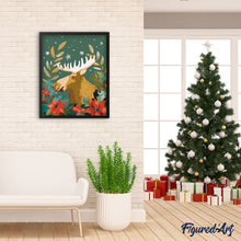 Charger l'image dans la galerie, Orignal de Noël festif