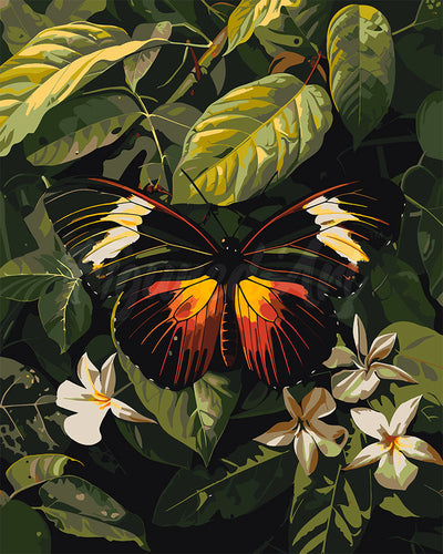 Peinture par numéros Figured'Art Papillon Heliconius Erato