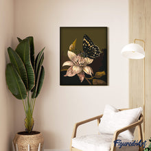 Charger l&#39;image dans la galerie, Papillon Mormon et Fleur