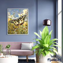 Charger l&#39;image dans la galerie, Papillon Proserpine et Fleurs des Champs
