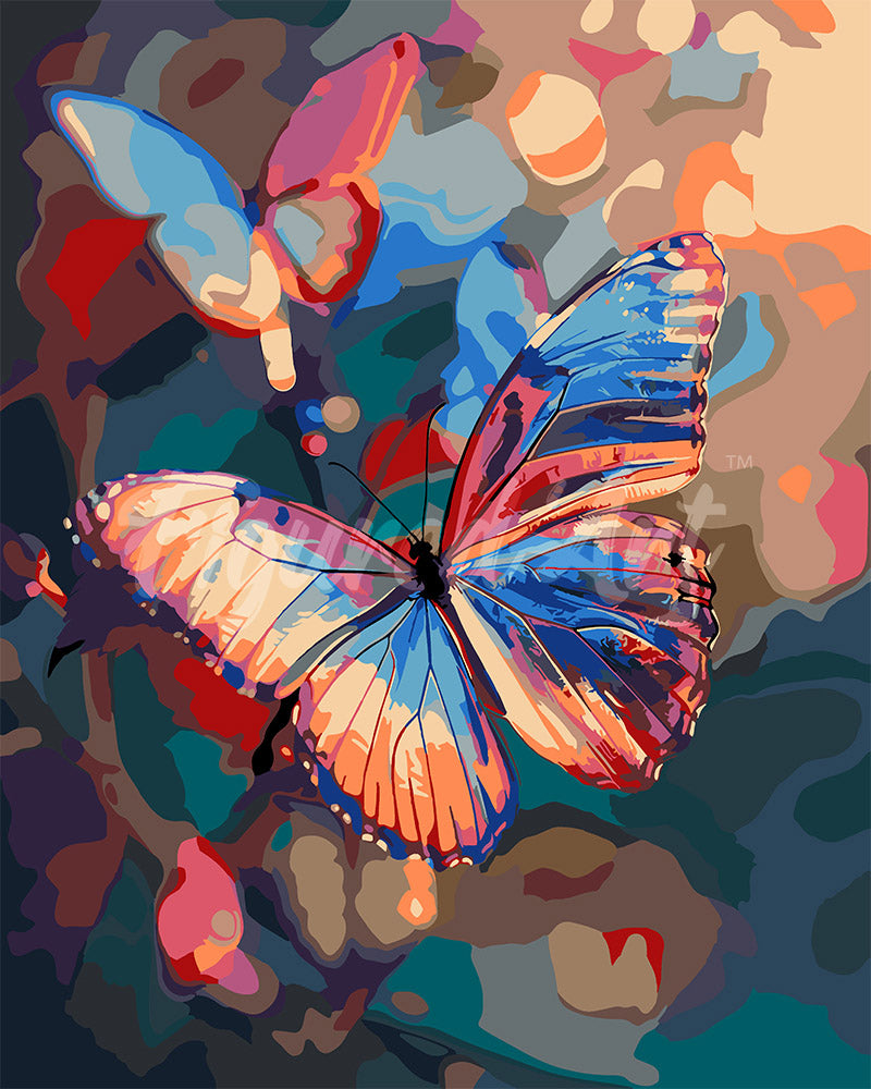 Peinture par numéros Figured'Art Papillons vibrants