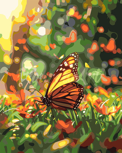 Peinture par numéros Figured'Art Papillon dans la Prairie