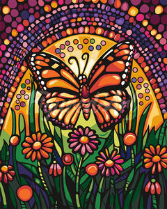 Peinture par numéros Figured'Art Papillon Mosaique