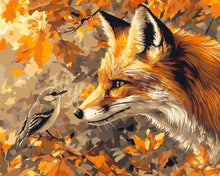 Charger l&#39;image dans la galerie, Peinture par numéros Figured&#39;Art Renard et oiseau en Automne