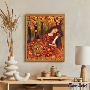 Femme en  Automne inspirée de Klimt