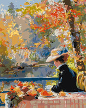 Charger l&#39;image dans la galerie, Peinture par numéros Figured&#39;Art Femme en  Automne inspirée de Renoir