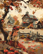 Charger l&#39;image dans la galerie, Peinture par numéros Figured&#39;Art Jeune Fille vintage à la campagne en Automne