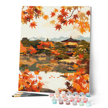 Charger l'image dans la galerie, Temple japonais au bord du Lac en Automne