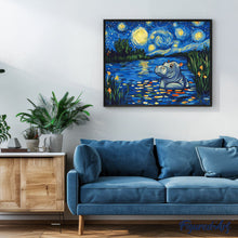 Charger l&#39;image dans la galerie, Hippopotame dans la Nuit Étoilée