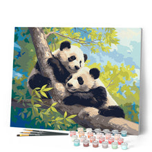 Charger l'image dans la galerie, Pandas sur une Branche