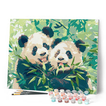 Charger l'image dans la galerie, Pandas mangeant du Bambou