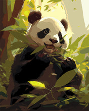 Charger l&#39;image dans la galerie, Peinture par numéros Figured&#39;Art Panda Grignotant