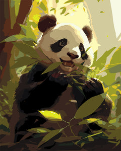 Peinture par numéros Figured'Art Panda Grignotant