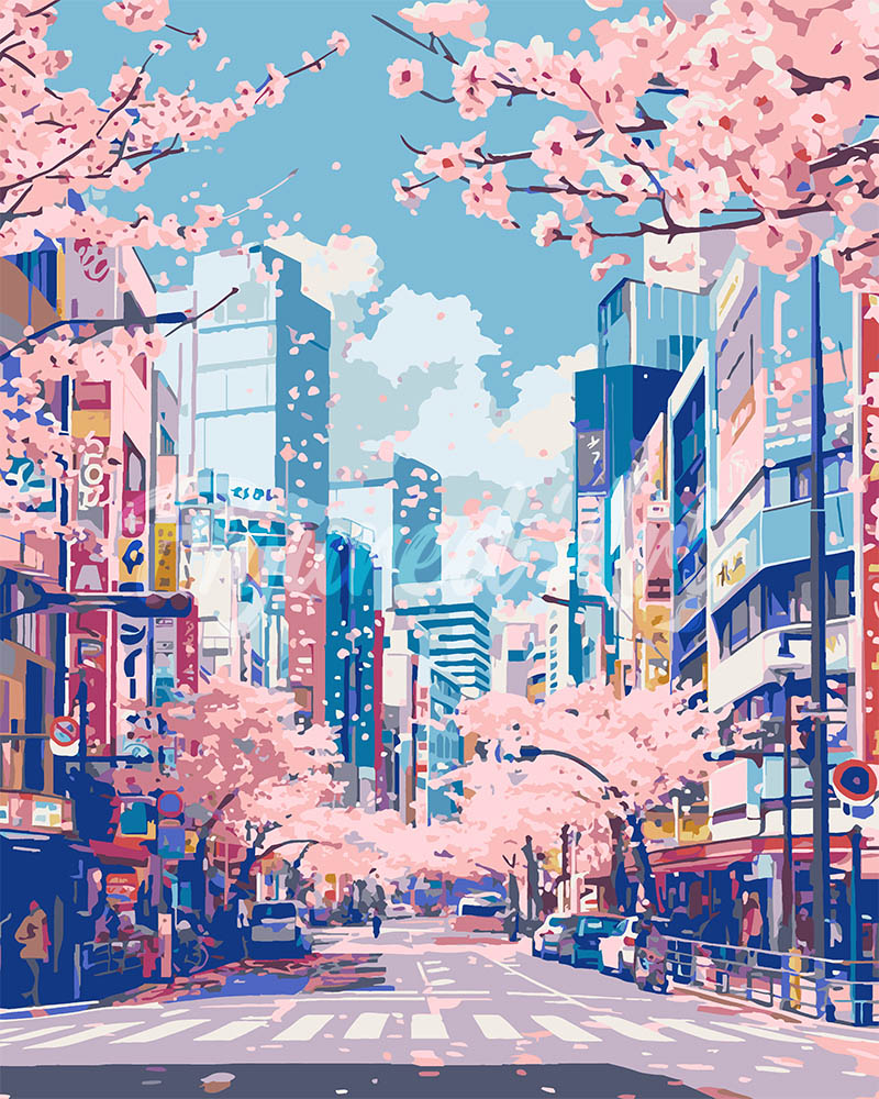 Peinture Par Numéro Figured'Art Avec Cadre - Fleurs De Cerisier De Tokyo - Kit De Loisir Créatif DIY Numéro D'Art Complet - 40x50cm Toile Tendue Sur Chassis 11960905 Peinture Par Numéro Figured'Art Avec Cadre - Fleurs De Cerisier De Tokyo - Kit De Loisir Créatif DIY Numéro D'Art Complet - 40x50cm Toile Tendue Sur Chassis 11960905