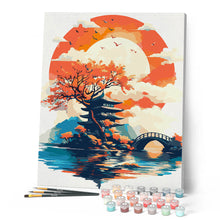 Charger l'image dans la galerie, Pagode sous le Soleil Levant