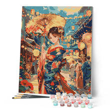 Charger l'image dans la galerie, Jeune Fille en Kimono au Festival des Lanternes