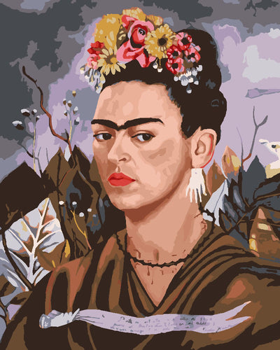 Peinture par numéros Figured'Art Frida - Autoportrait dédié au Dr. Eloesser