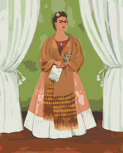 Peinture par numéros Figured'Art Frida - Autoportrait dédié à Léon Trotsky