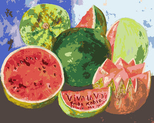 Peinture par numéros Figured'Art Frida - Viva la vida, Pastèques