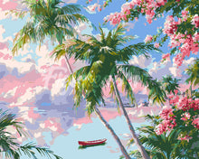 Charger l&#39;image dans la galerie, Peinture par numéros Figured&#39;Art Lagon de Rêve Tropical