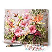 Charger l'image dans la galerie, Hibiscus et flamant rose