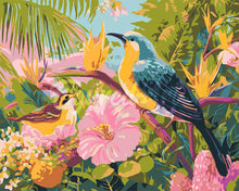 Charger l&#39;image dans la galerie, Peinture par numéros Figured&#39;Art Oiseaux du jardin tropical