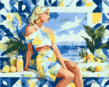 Charger l&#39;image dans la galerie, Peinture par numéros Figured&#39;Art Femme aux citrons