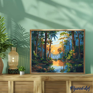 Lac de la forêt tropicale