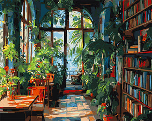 Peinture par numéros Figured'Art Bibliothèque de la serre