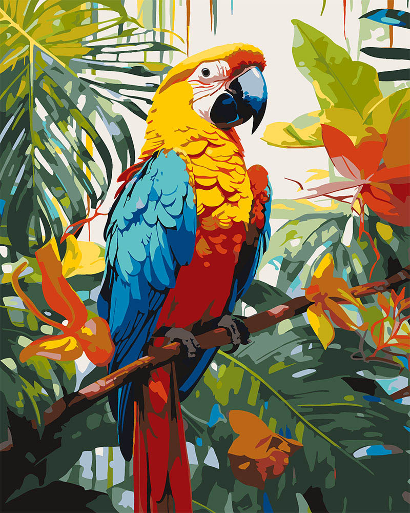 Peinture par numéros Figured'Art Ara tropical