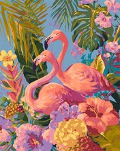 Charger l&#39;image dans la galerie, Peinture par numéros Figured&#39;Art Flamants roses jumeaux